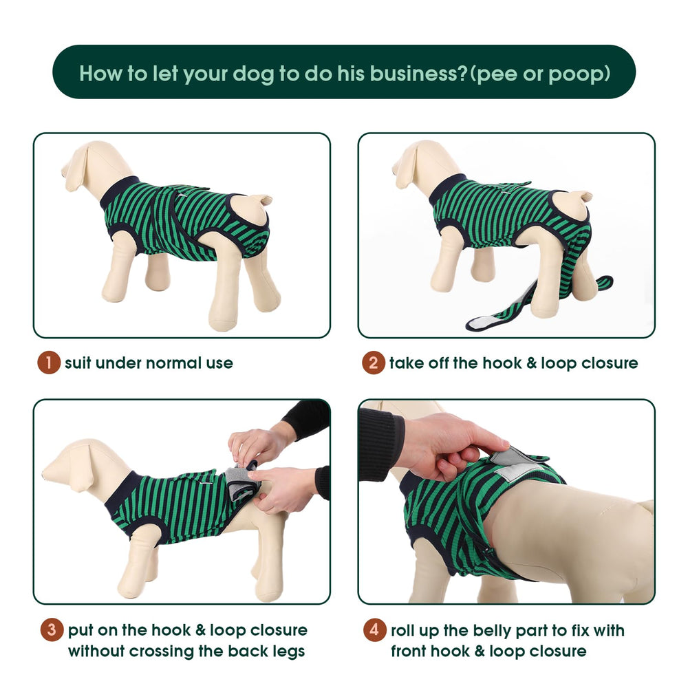Kuoser uso posoperatorio, ropa práctica para el cuidado diario del perro.