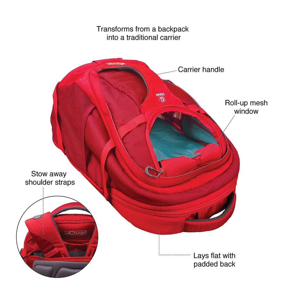 Kurgo G-Train con bolsillos laterales para accesorios.