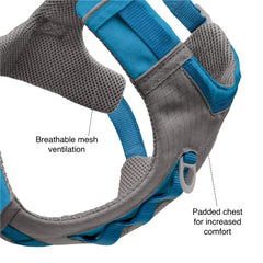 Kurgo Journey Air Harness con mango trasero para asistencia en senderos.
