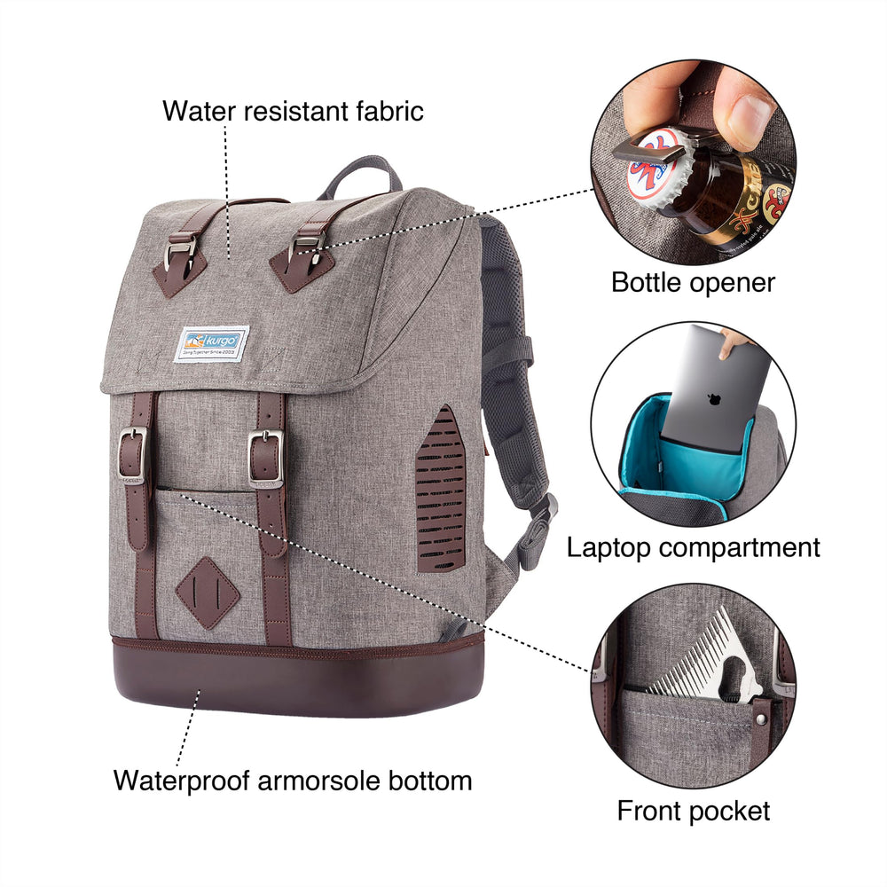 Kurgo mochila ergonómica con espalda acolchada para mayor comodidad durante caminatas.