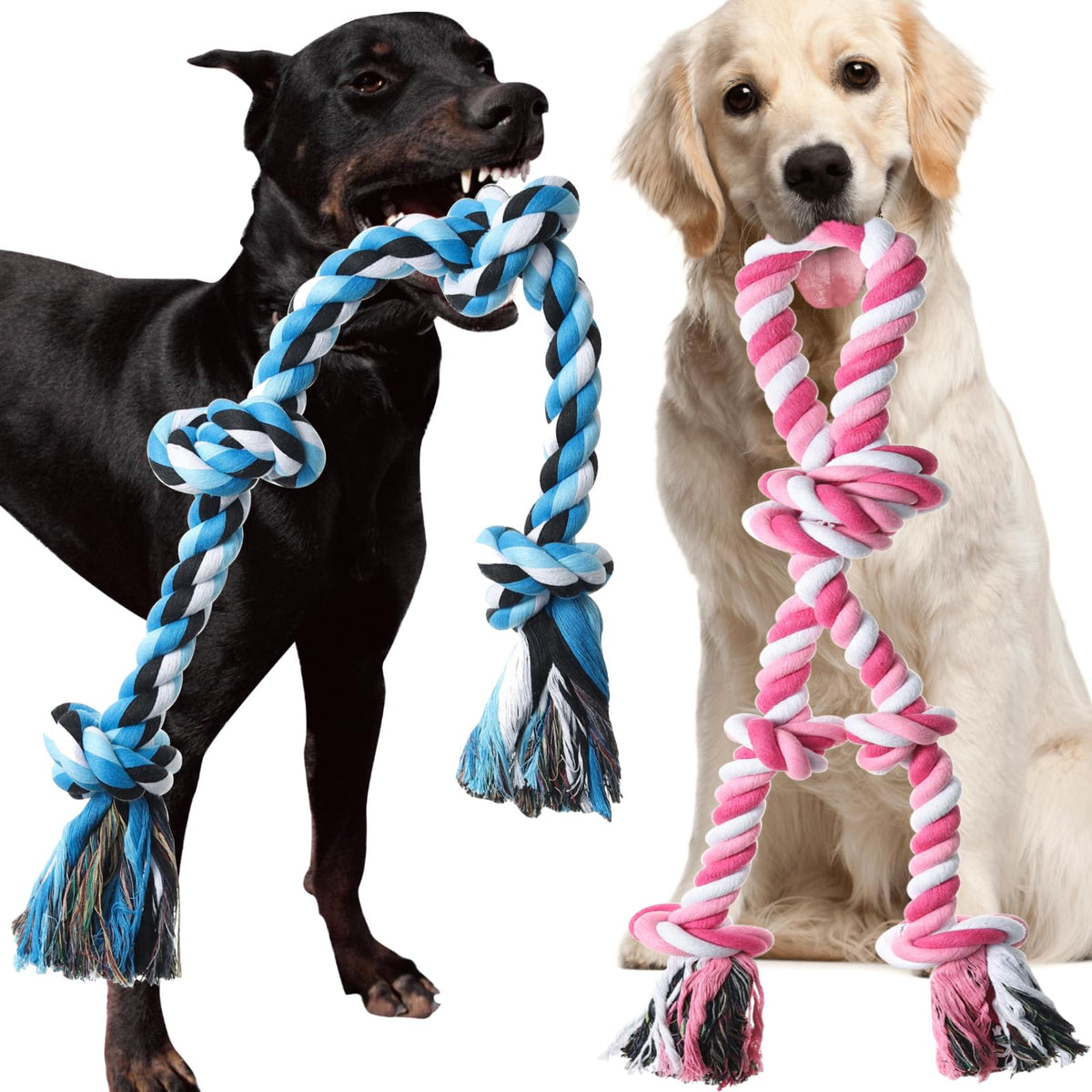 Kwispel Juguete de cuerda para perro grande, ideal para mordedores fuertes y juego.