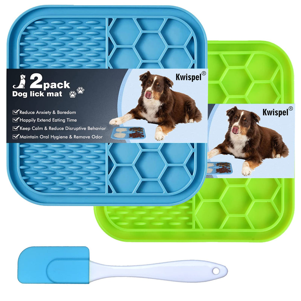 Kwispel Lick Mat para perros con ventosas mantiene pegado a la tina, ideal para reducir estrés.