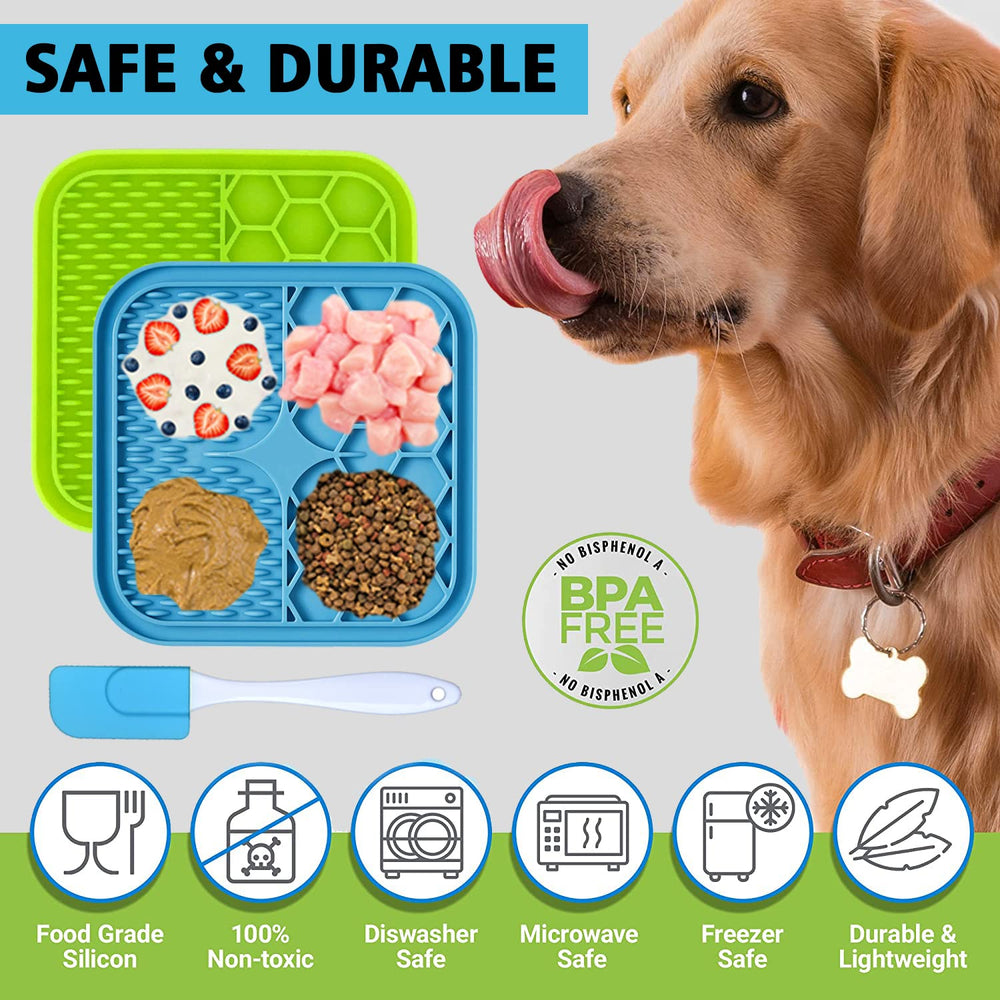 Kwispel Lick Mat apto para congelar y lavavajillas, fácil de limpiar.
