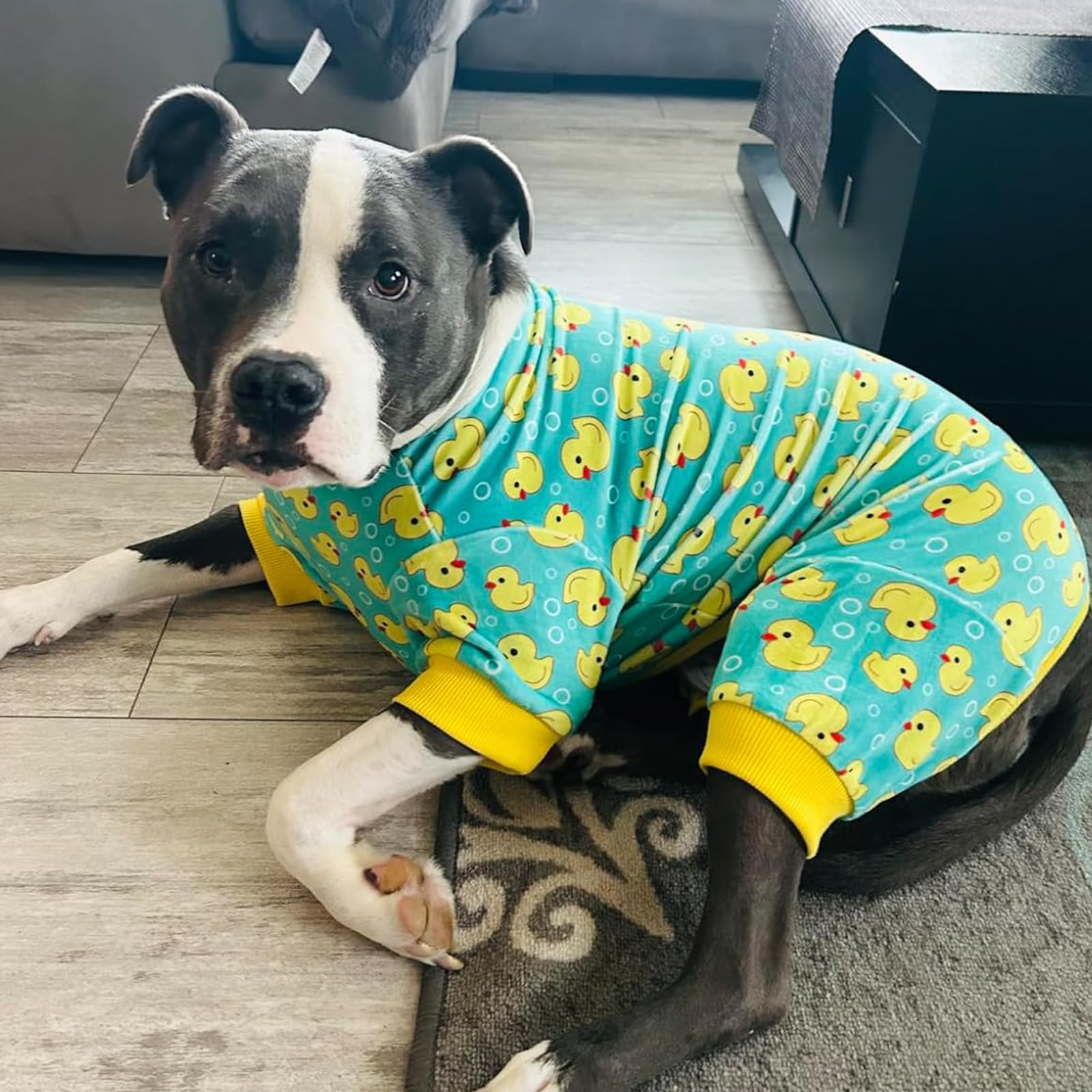 Lavado a máquina de pijama KYEESE patitos amarillos, colores constantes