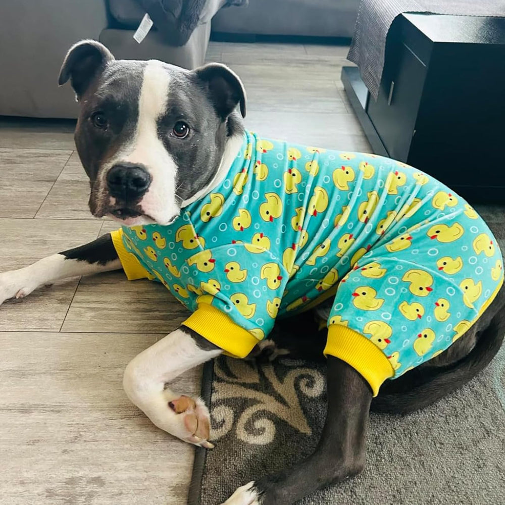 Lavado a máquina de pijama KYEESE patitos amarillos, colores constantes