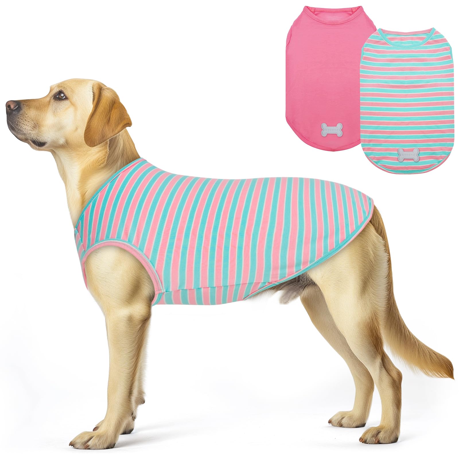KYEESE 2Pack camisetas para perro, frontal suave y transpirable para paseos.