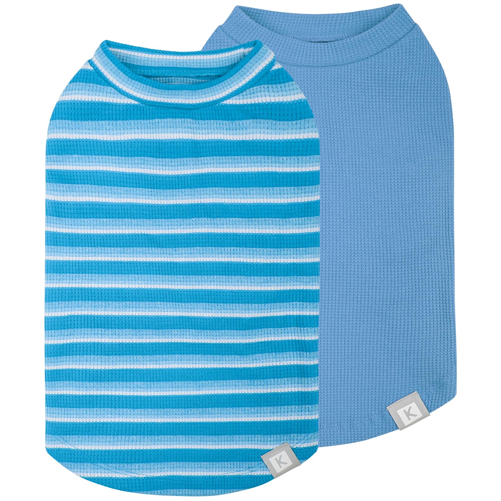 KYEESE camiseta para perro con diseño azul y rayas, ideal para paseos diarios.