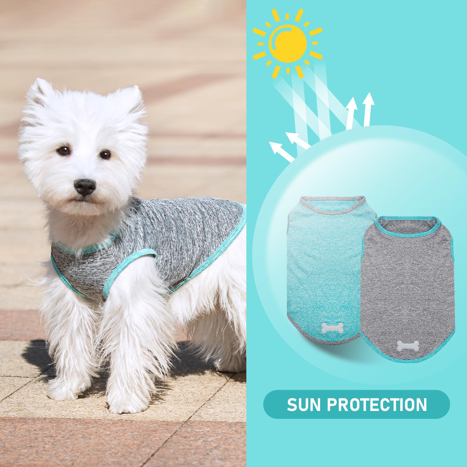 KYEESE camiseta perro reflectante en la espalda para mayor visibilidad nocturna