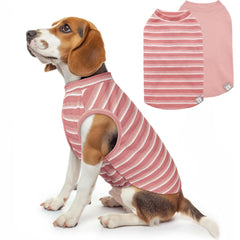Camiseta KYEESE para perro, waffle sin mangas en rosa, suave y transpirable.