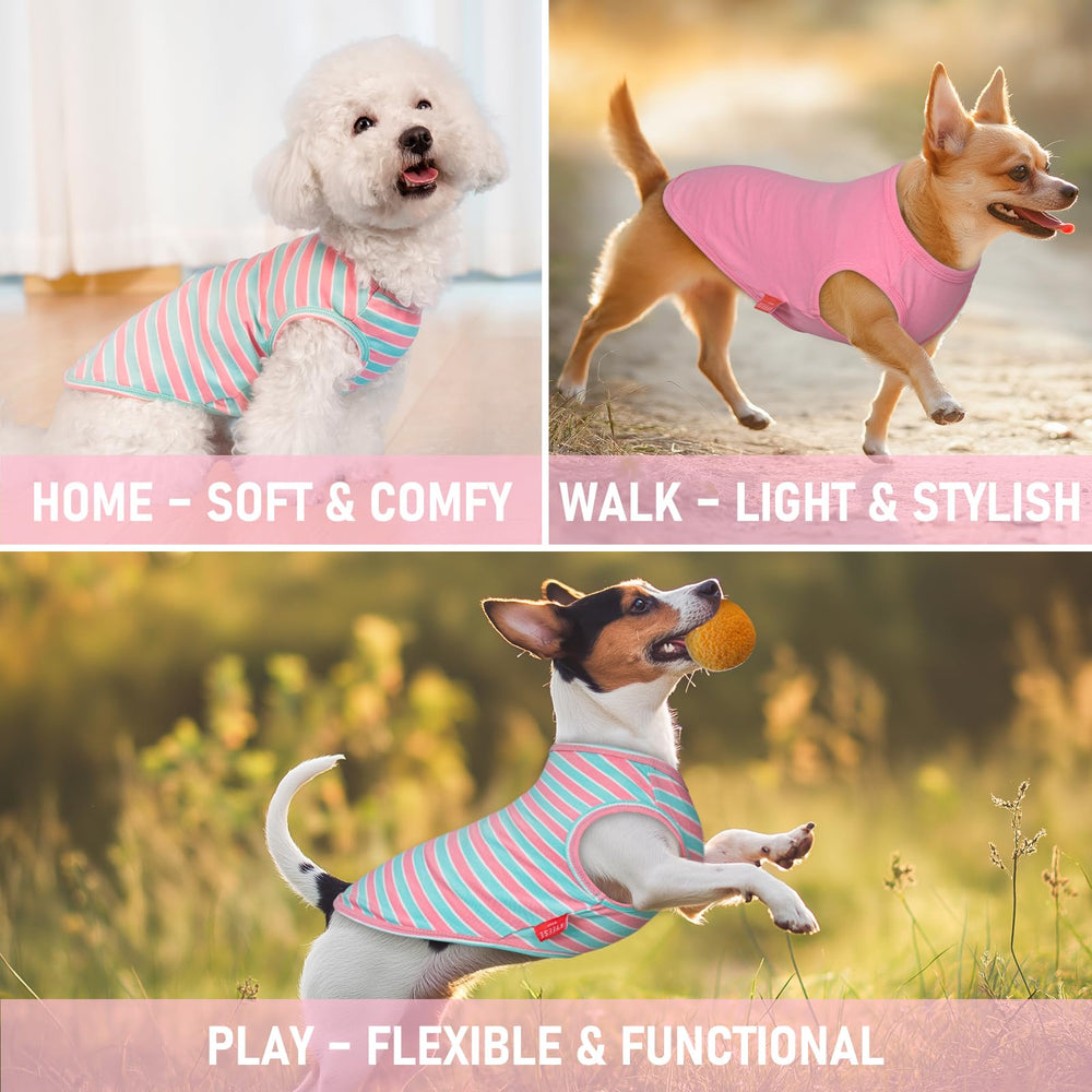 Camiseta KYEESE rosa para perro, tela suave y transpirable.