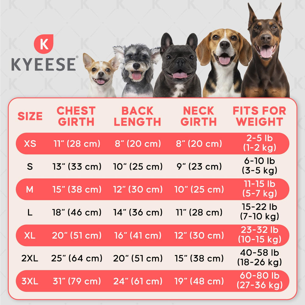 KYEESE pijama para perro, diseño fácil de poner.