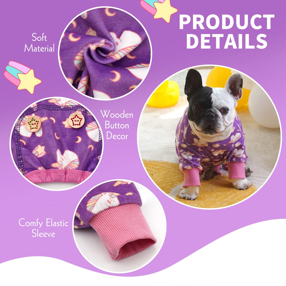 KYEESE pijama con unicornio, tela elástica facilita poner y quitar.