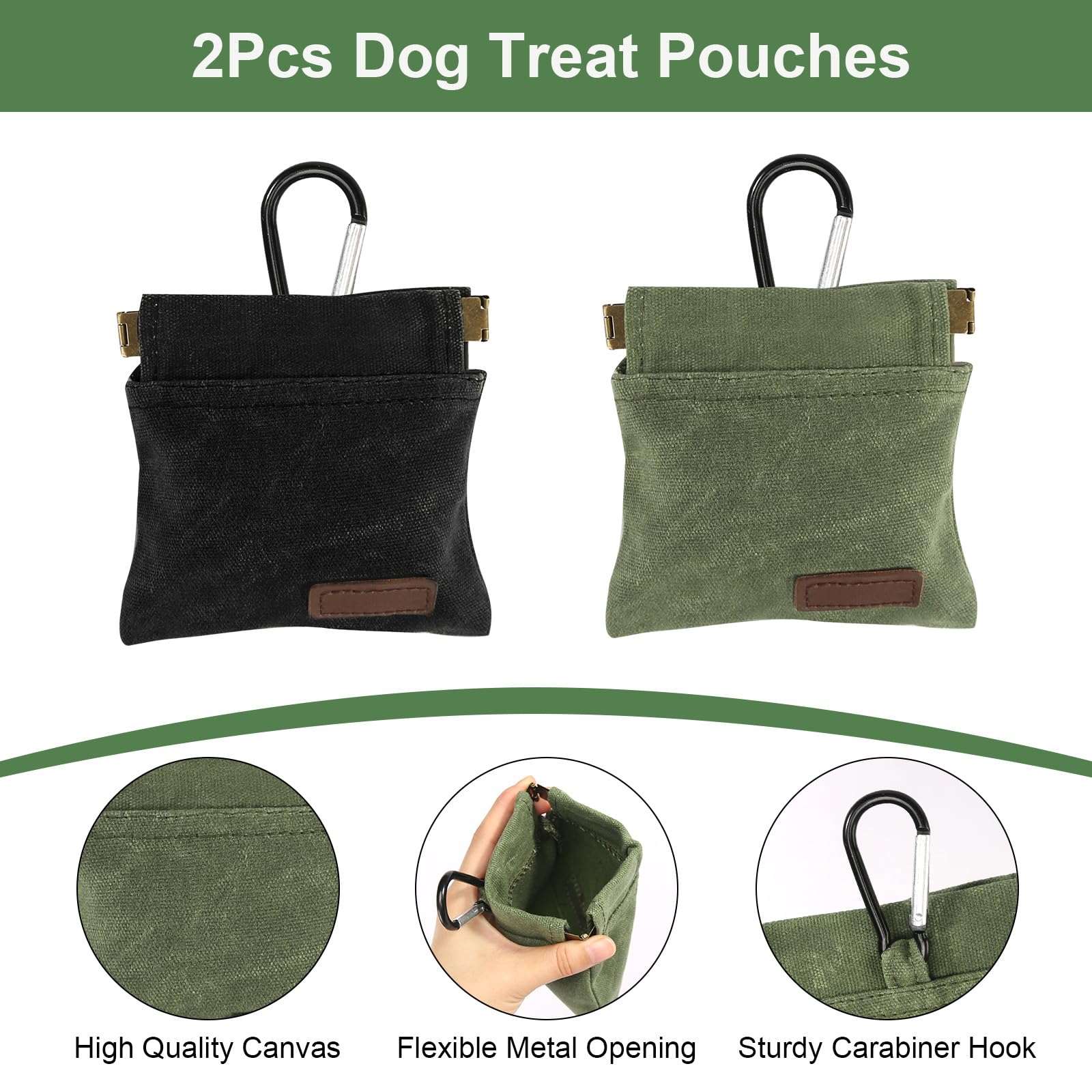Kzanvov dos bolsas entrenamiento perro, prácticas en bolsillos para sesiones rápidas