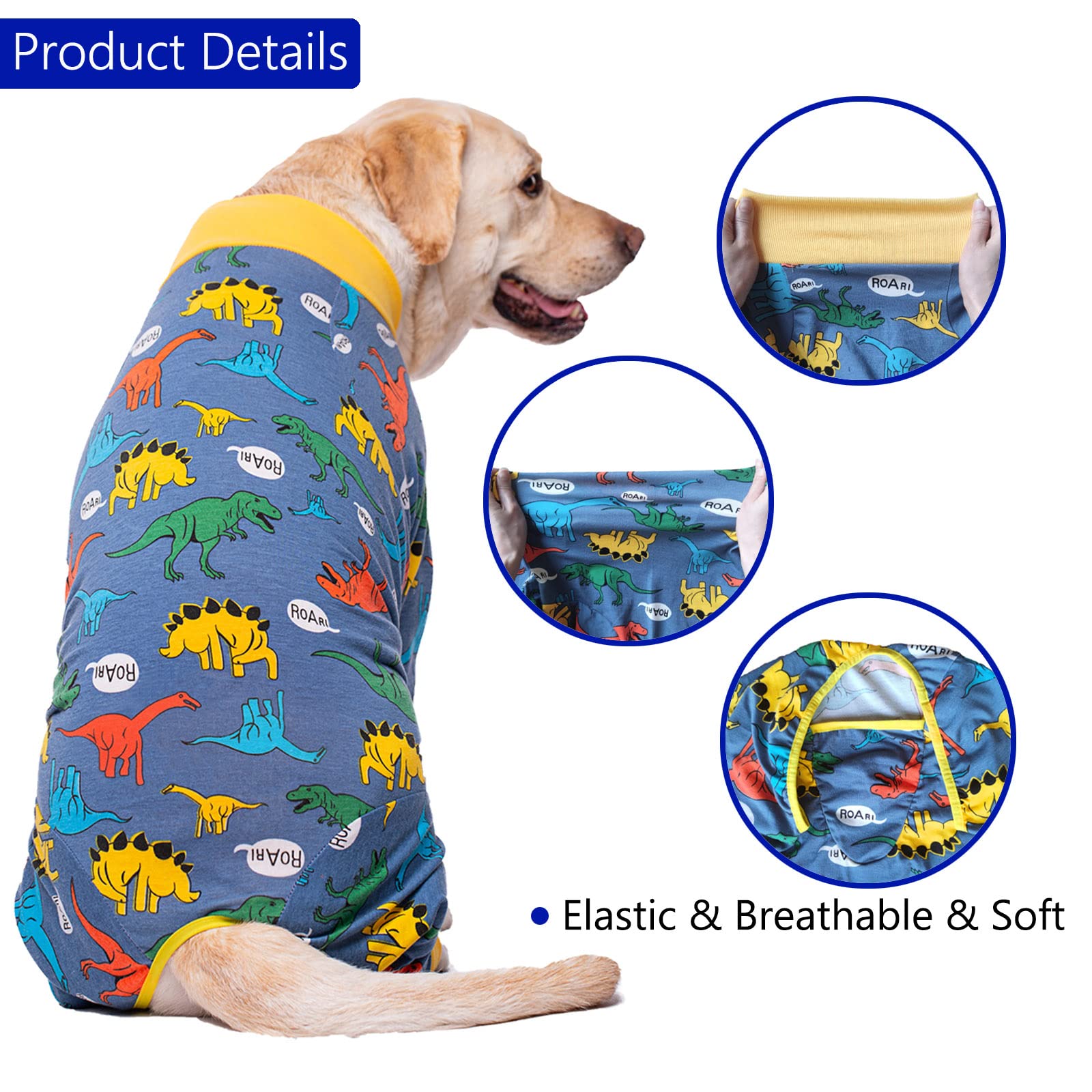 kzrfojy saco-recuperacion-perro tejido elastico facilita movimiento.