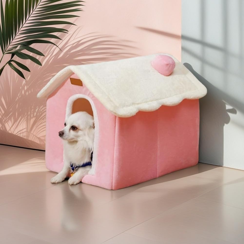 Labauxite diseño moderno casa mascotas rosa, estilo que complementa tu hogar.