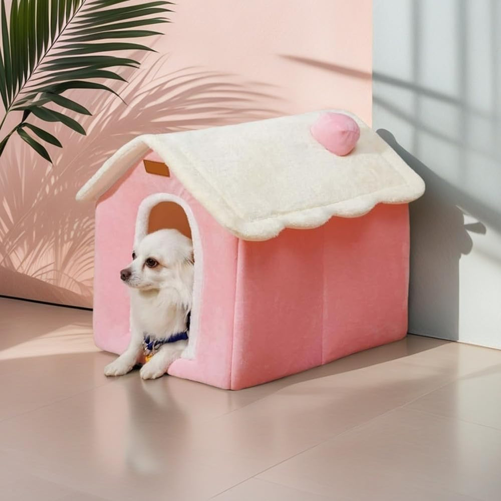 Labauxite diseño moderno casa mascotas rosa, estilo que complementa tu hogar.