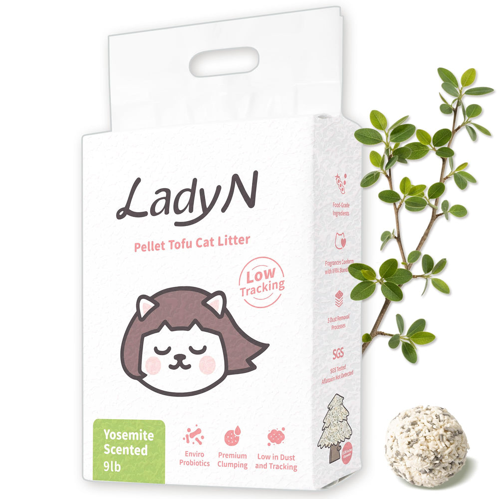 Lady N arena para gatos con tofu y pellets Yosemite, rápida formación de grumos