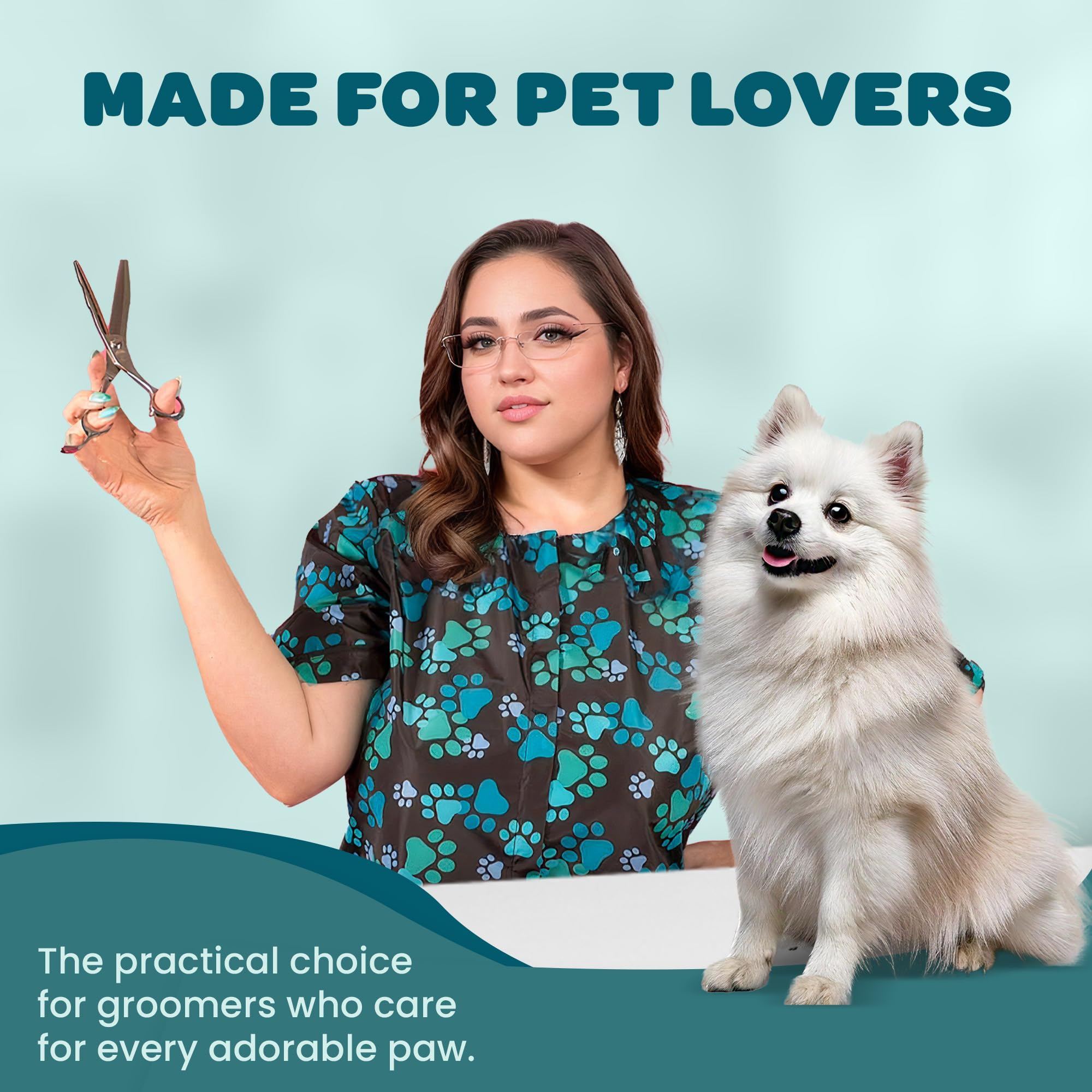 Perfecto para clínicas veterinarias y sesiones profesionales de cuidado.