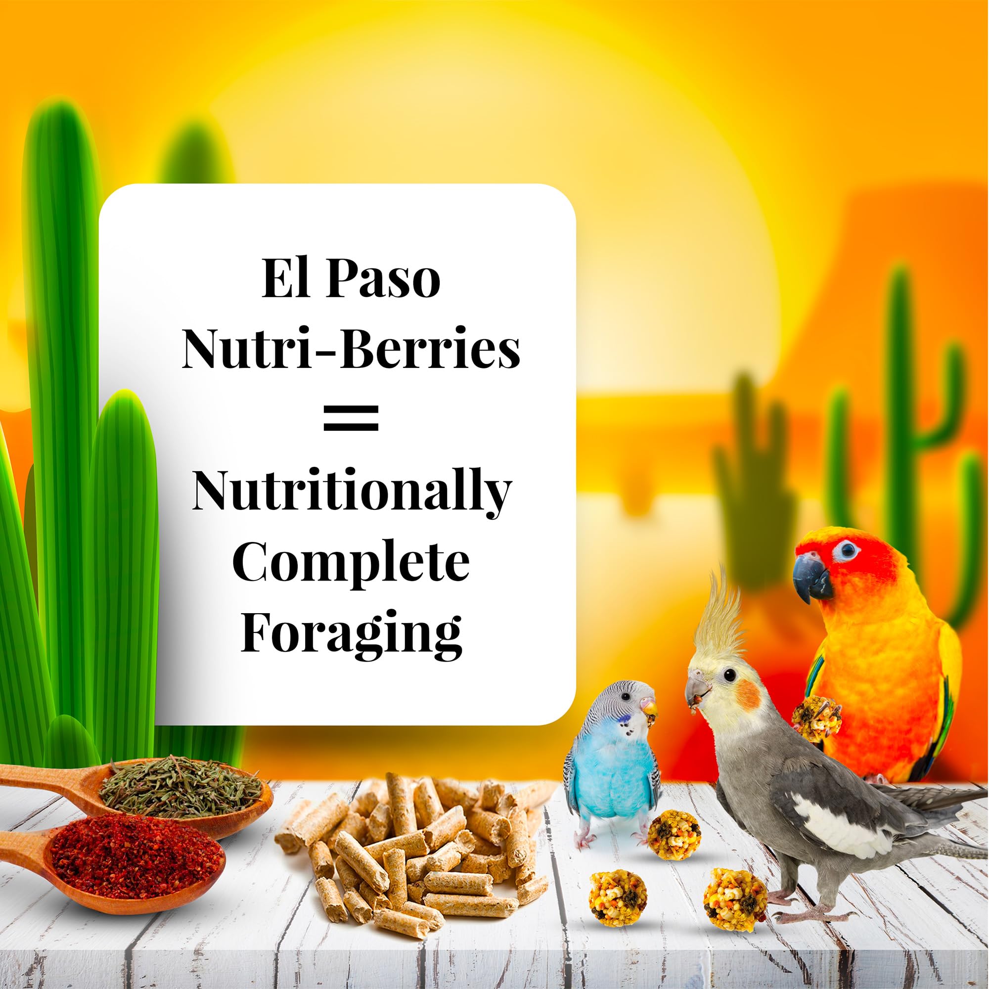 LAFEBER'S El Paso Nutri-Berries forma redonda que facilita el forraje.