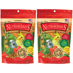 LAFEBER'S El Paso Nutri-Berries con pimientos rojos y verdes, ideal para aves pequeñas.