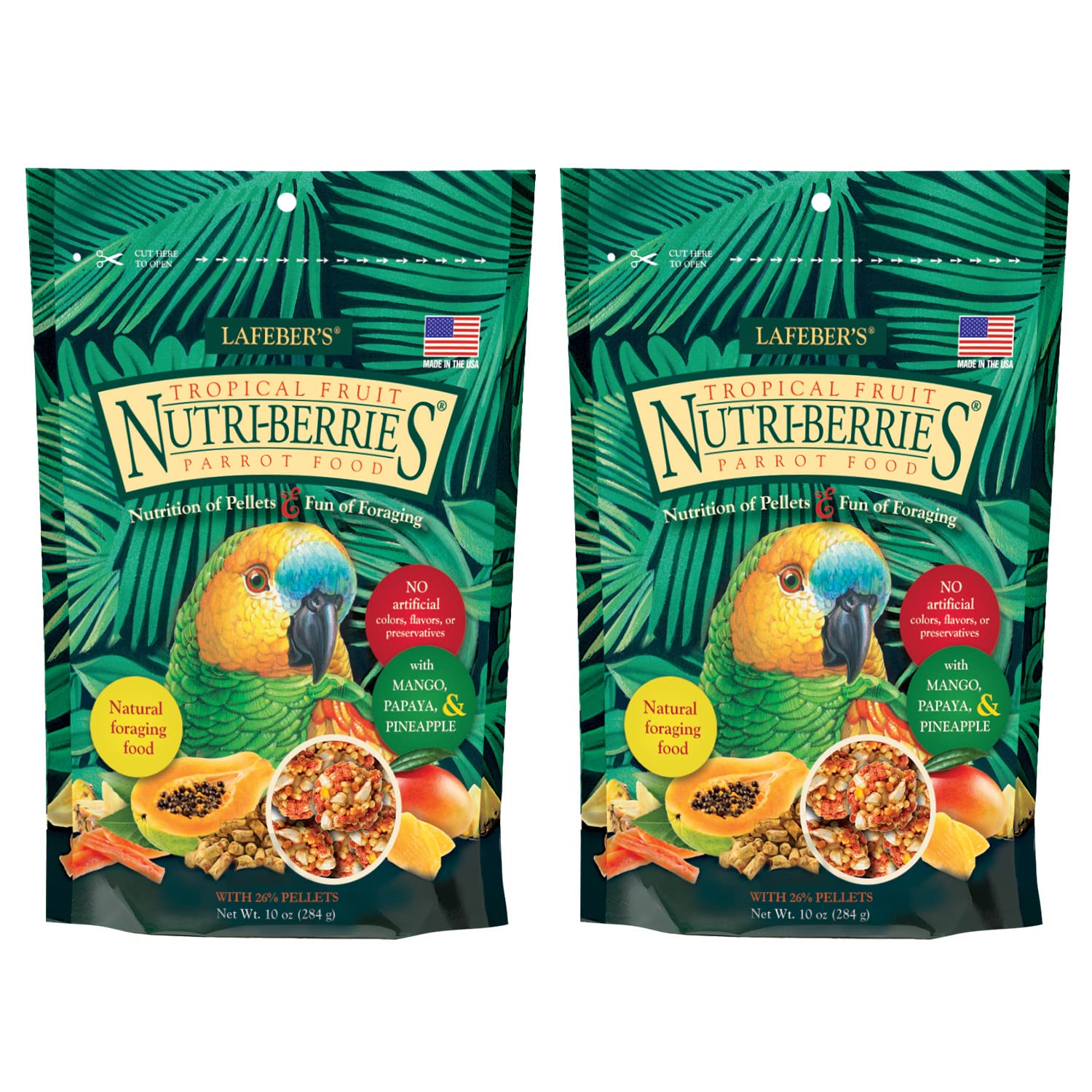 LAFEBER'S Fruta Tropical Nutri-Berries en empaque práctico para pajaros