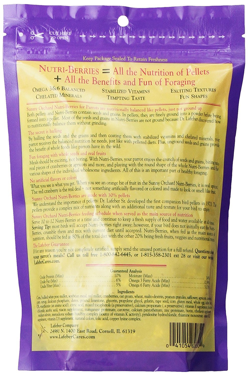 Nutri-Berries de LAFEBER'S: Envase de 10 onzas, almacenamiento conveniente.