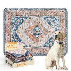 Lahome almohadillas para perro lavables 2 paquetes, absorción rápida y protección de suelos.