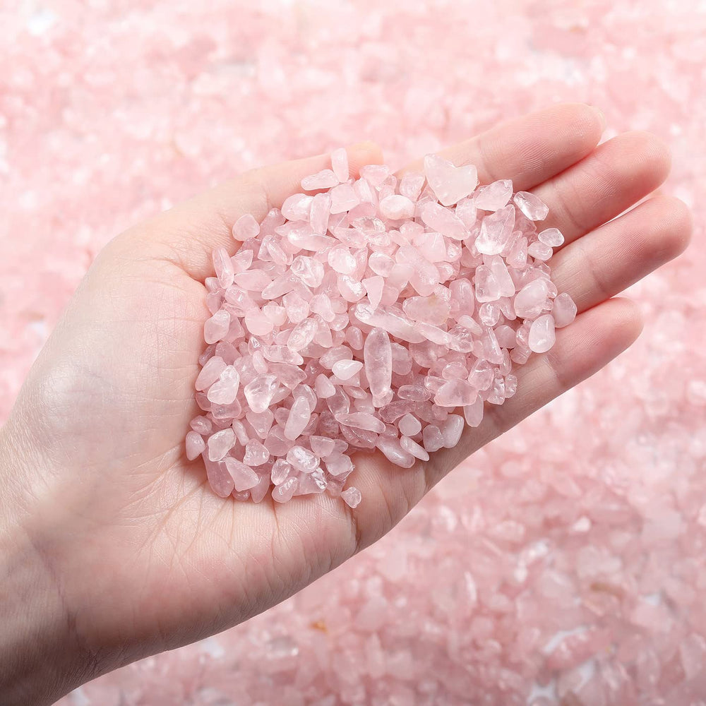 Laidanla cuarzo rosa, chips brillantes para jardinería y acuario