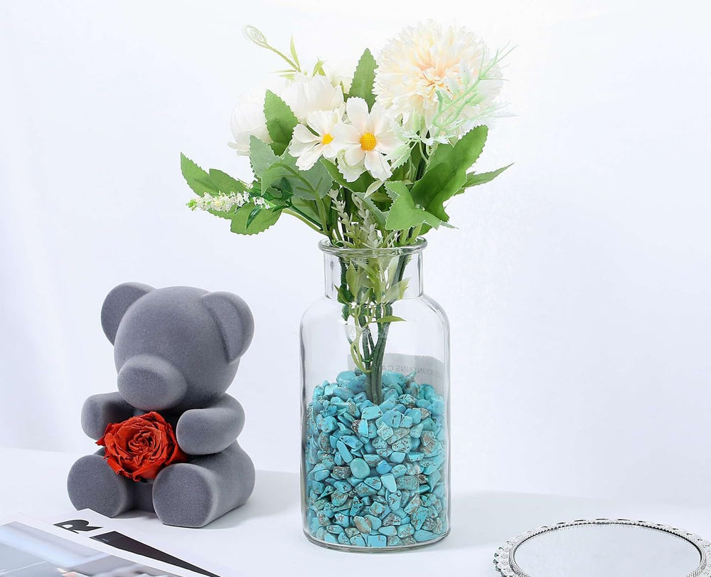 Piedras en trozos LAIDANLA turquesa para jardinería y decoración del hogar.