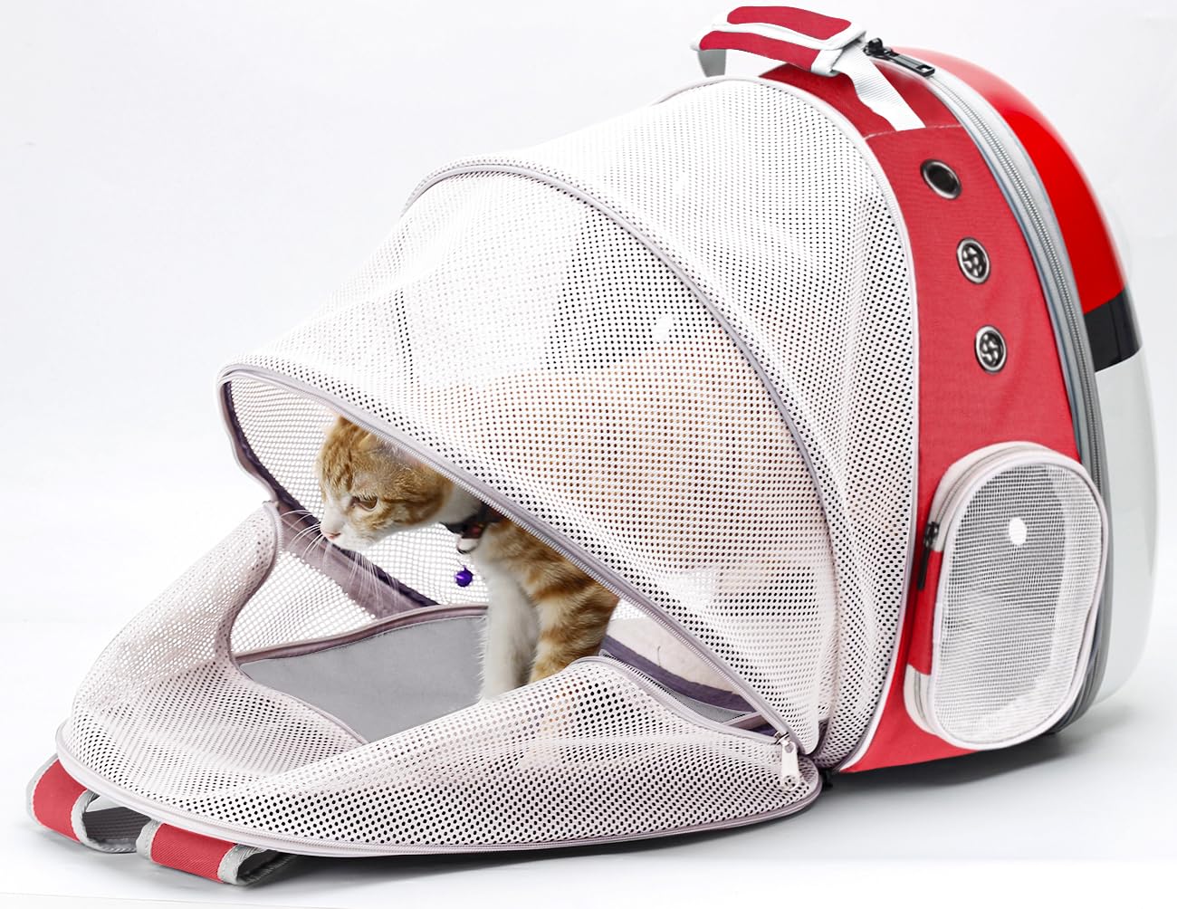 LAIRIES mochila gato con correa de seguridad y aro de pecho