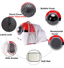LAIRIES mochila gato con ventilación y ventana burbuja de nueve orificios