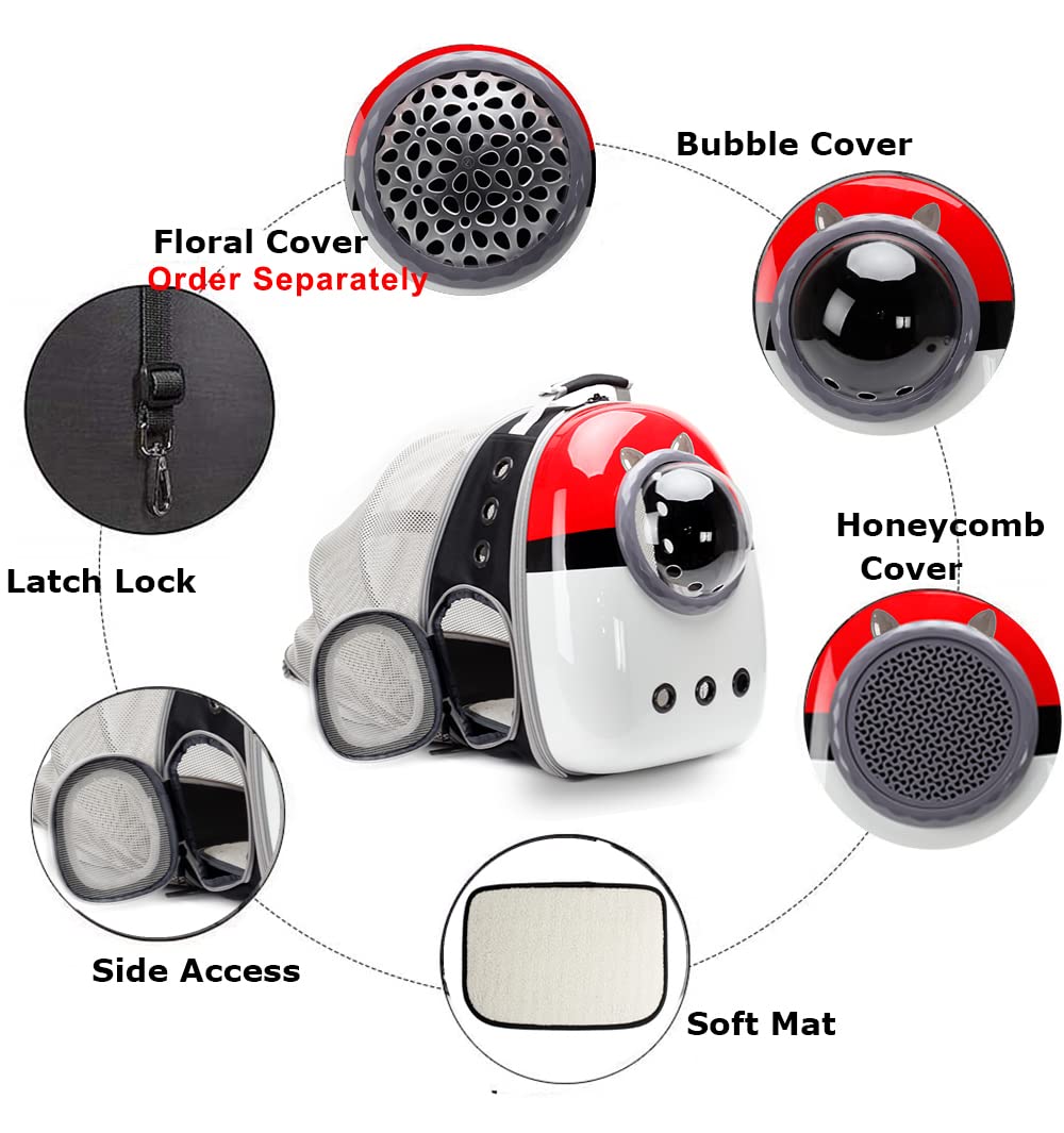 LAIRIES Mochila-gato ventilación-lateral: mejor flujo de aire para mascotas activas