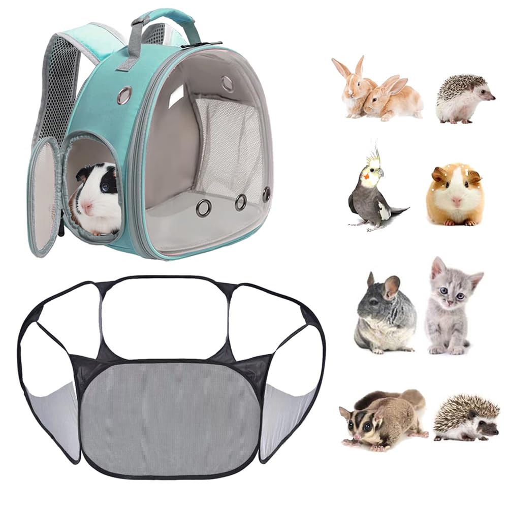 LAIRIES mochila transpirable para mascotas en verde, ideal para paseos diarios.