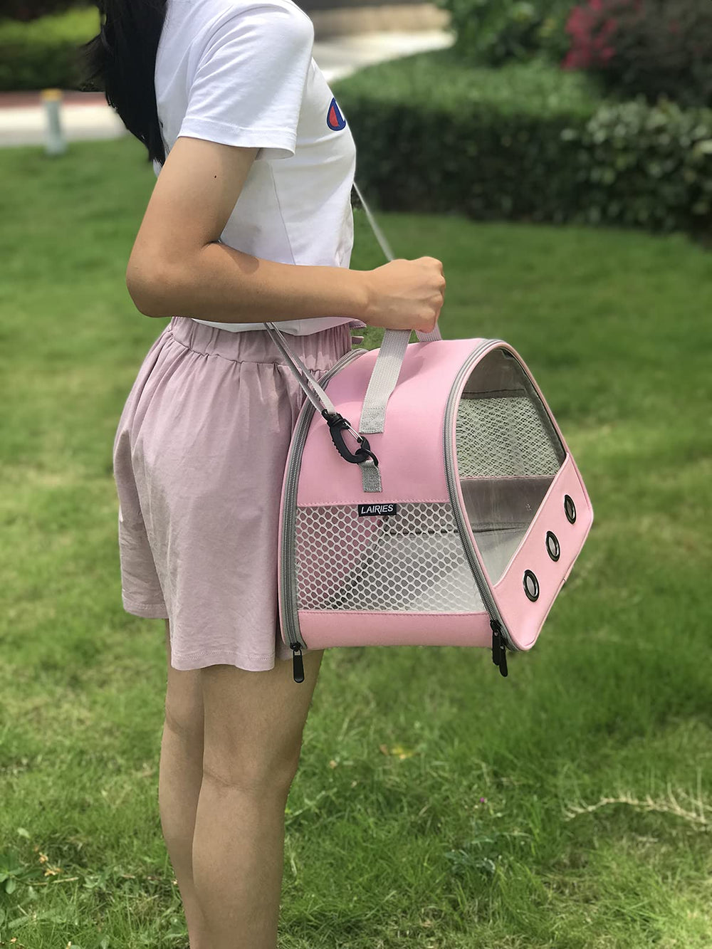 LAIRIES transportín mascotas-colores, cuatro colores disponibles para combinar estilo y función.