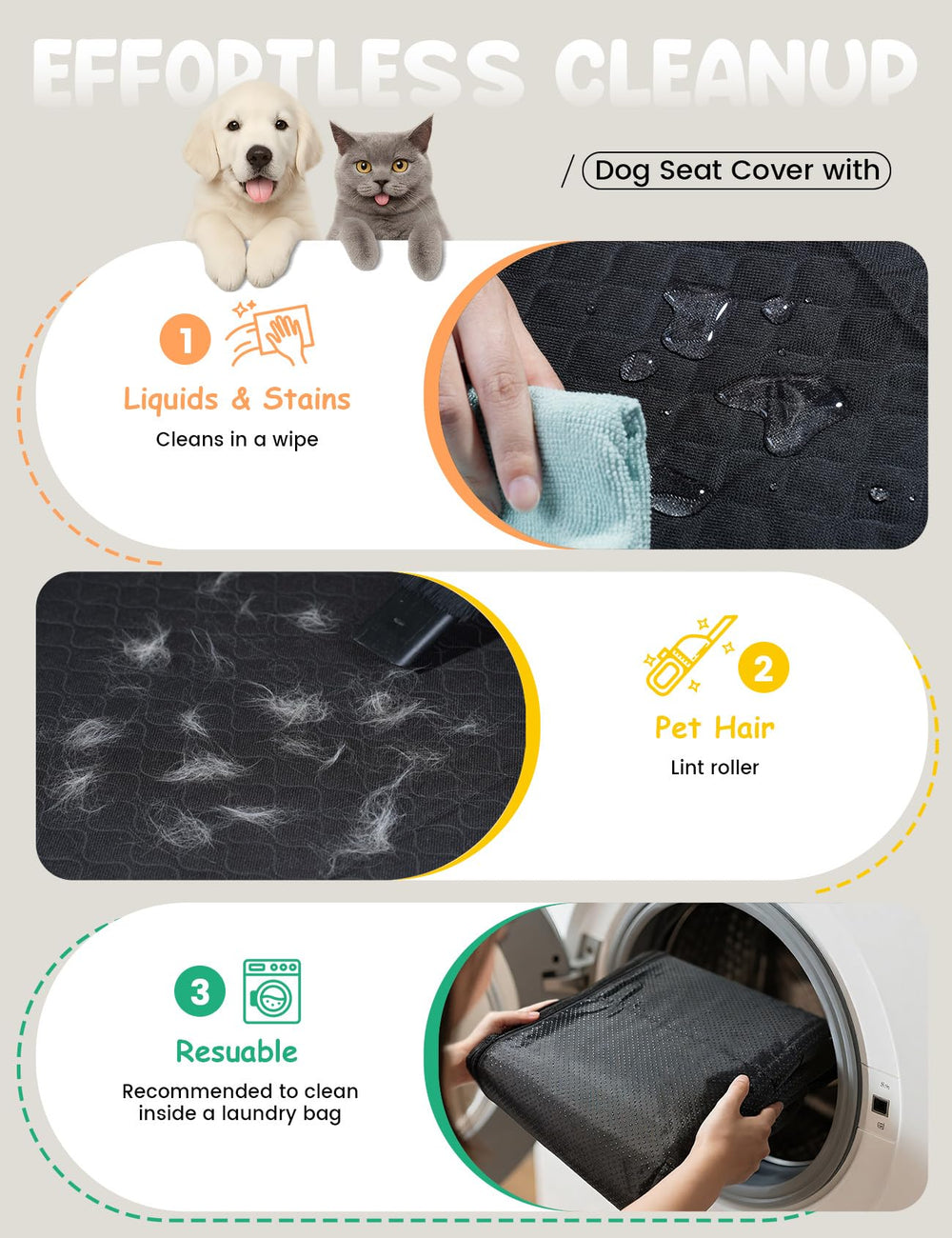 Lamicall cinturón para perro incluido para viajes más seguros