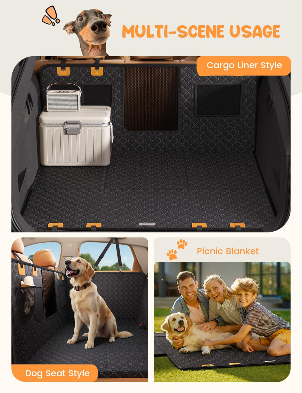 Lamicall funda multiusos para coche, viaje y picnic