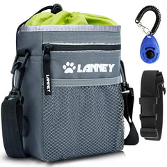 LANNEY bolsa-premios-perros-apertura-ampliada facilita acceso rápido a golosinas.