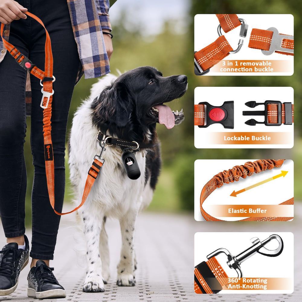 Laqibak arnés-cinturón 3en1 naranja, versatilidad para viaje.