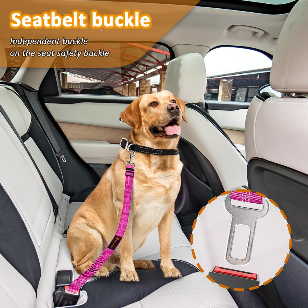 Correa 3 en 1 laqibak rosa útil como arnés, correa y retenedor de coche