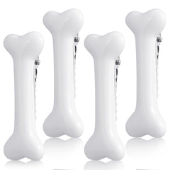 Larrel clip pelo hueso blanco, 4 piezas, ideal para sujetar peinado diario