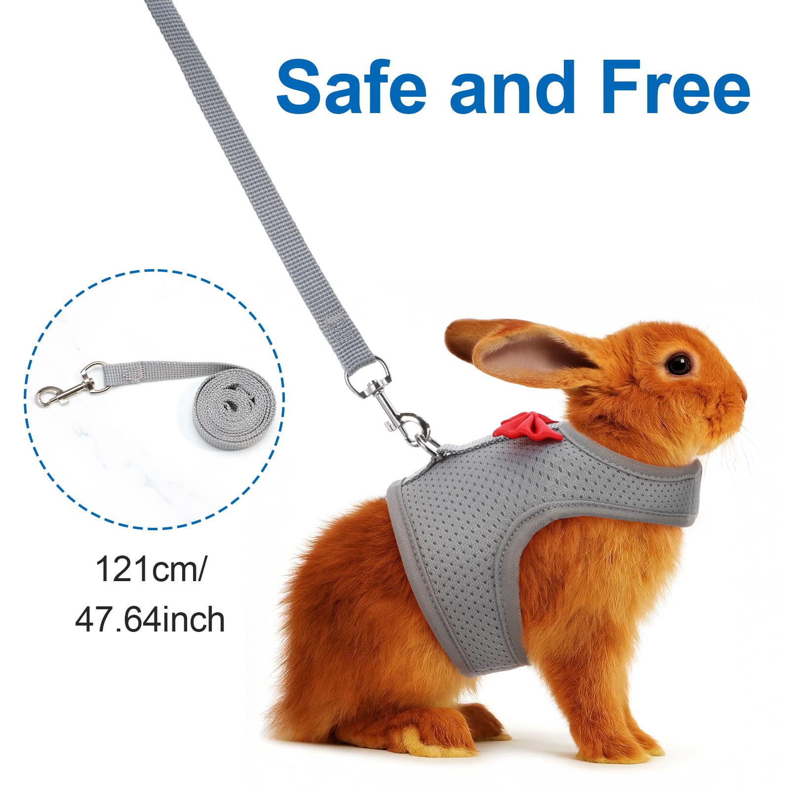 Correa Larrel de 121 cm, ajustable para paseos seguros al aire libre.