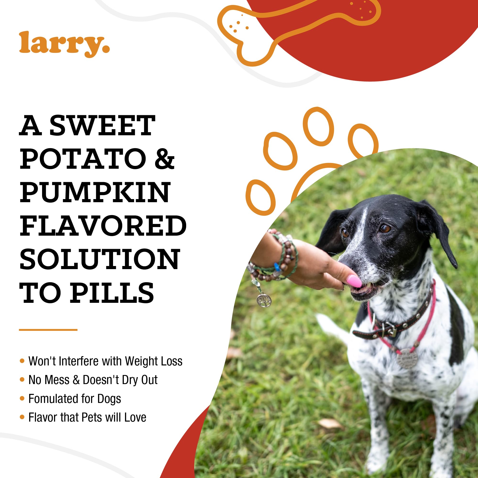 Larry: producto fabricado en EEUU, recomendado por veterinarios para perros.