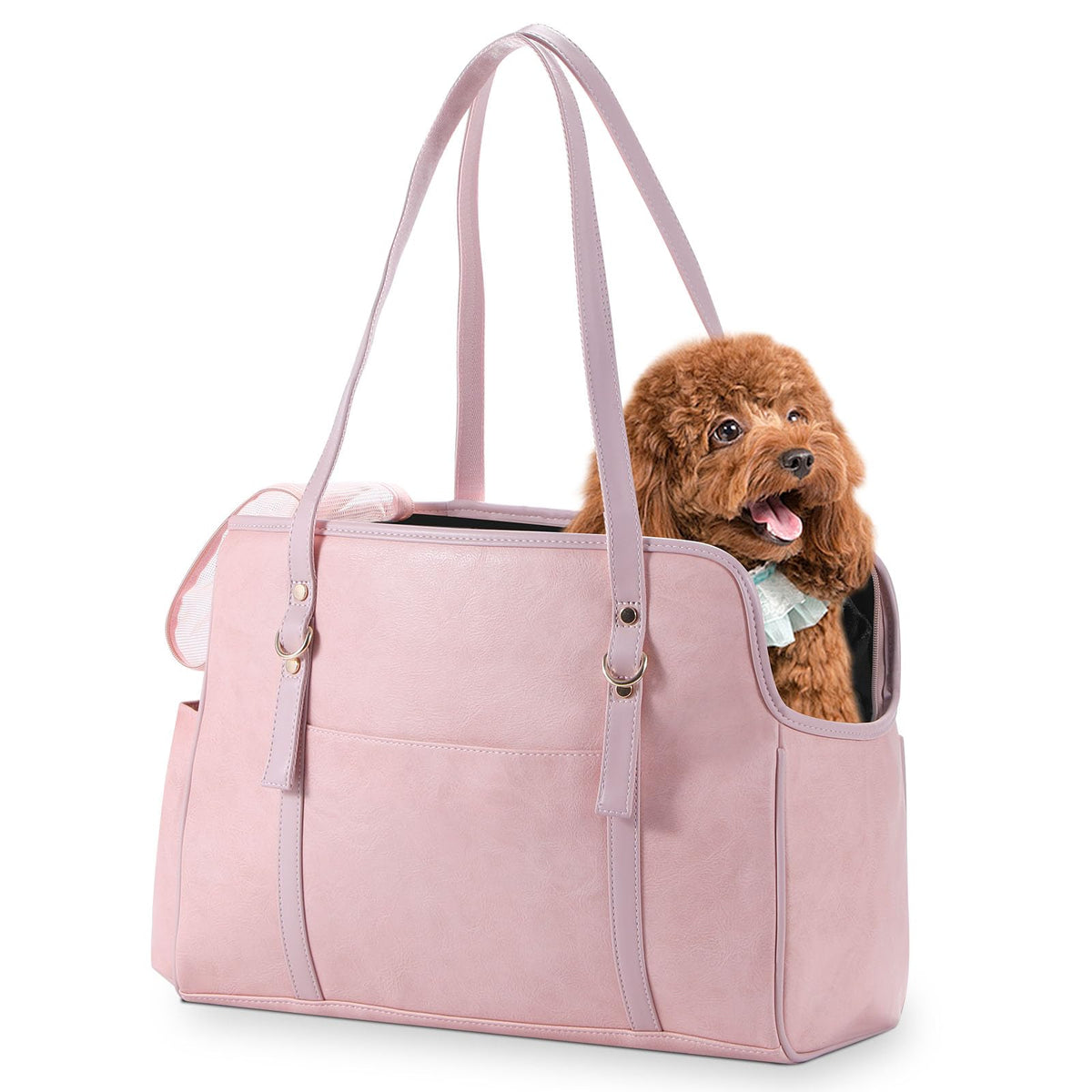 Lasaviin Cartera para perro, vista frontal, estilo moderno para paseos.