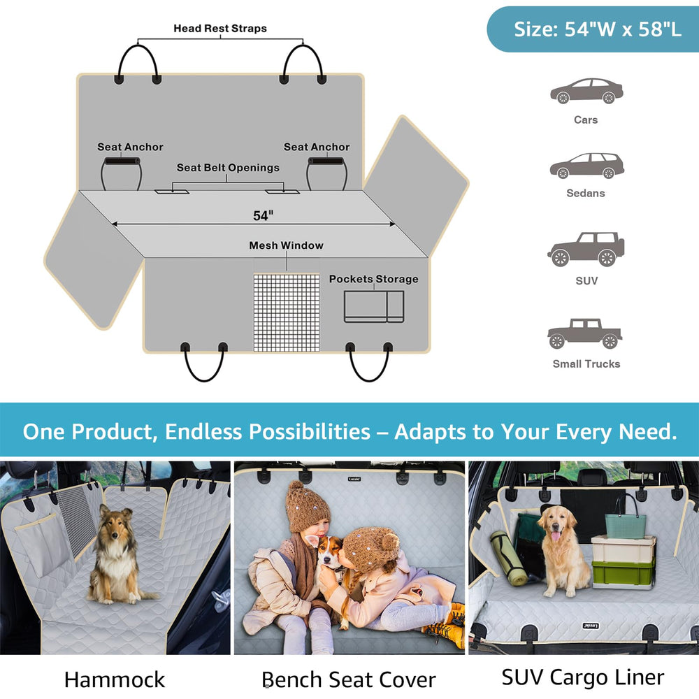Ajuste universal Lassie para coches y camionetas, compatible con muchos modelos.