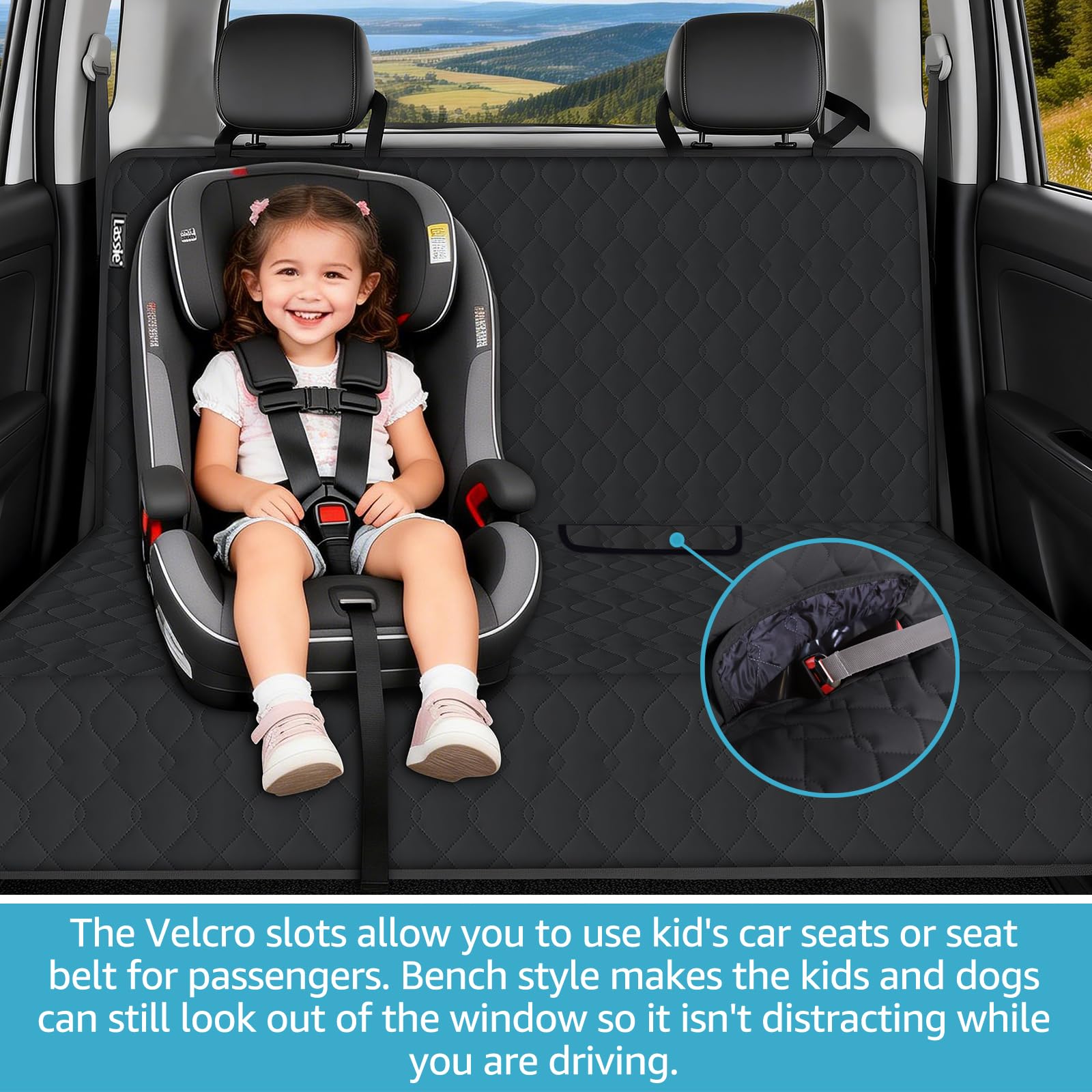 Lassie impermeable 3-en-1 para asiento evita derrames y facilita la limpieza.