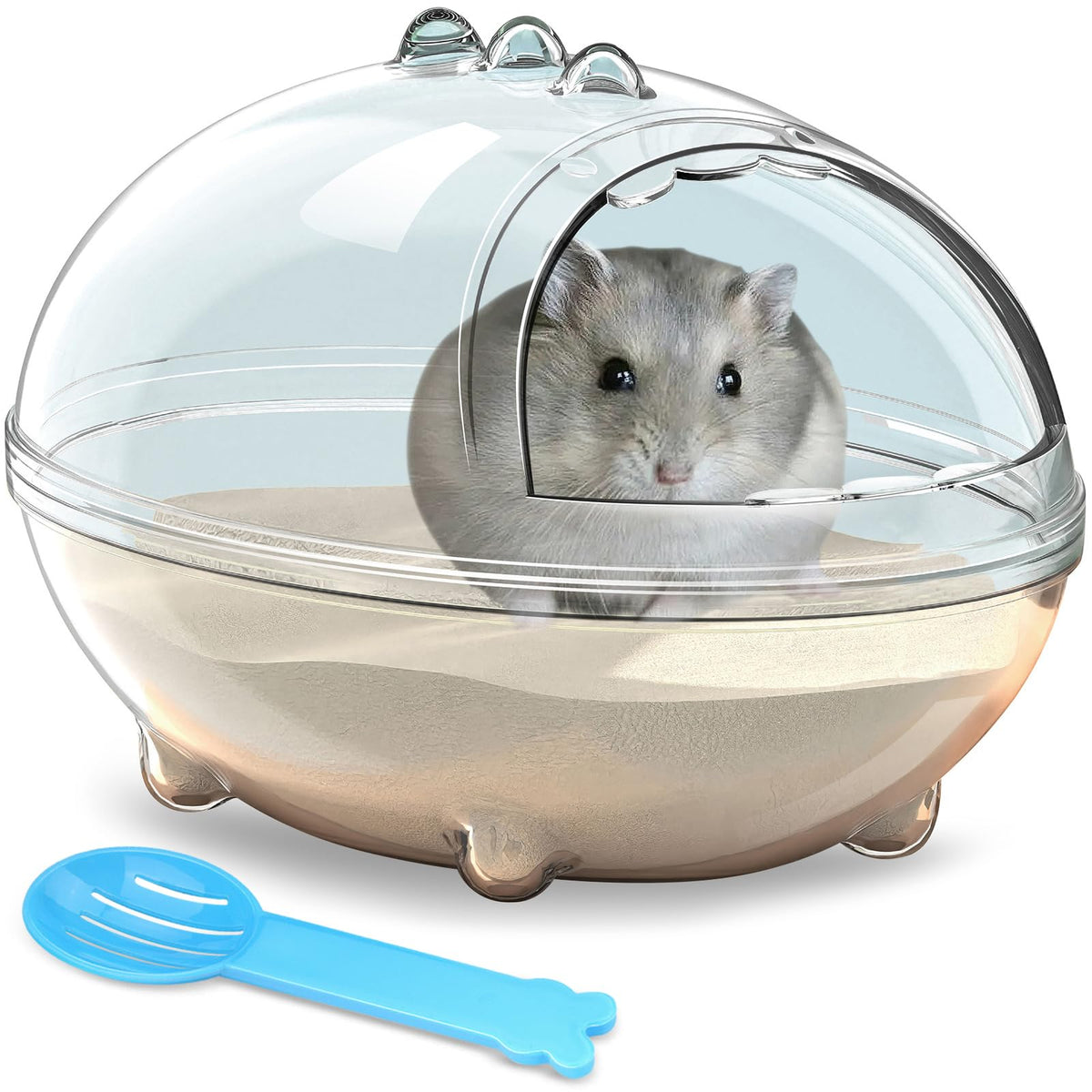lazyyzal Hamster Bathroom con vista panorámica para observar baño, juego y excavación.