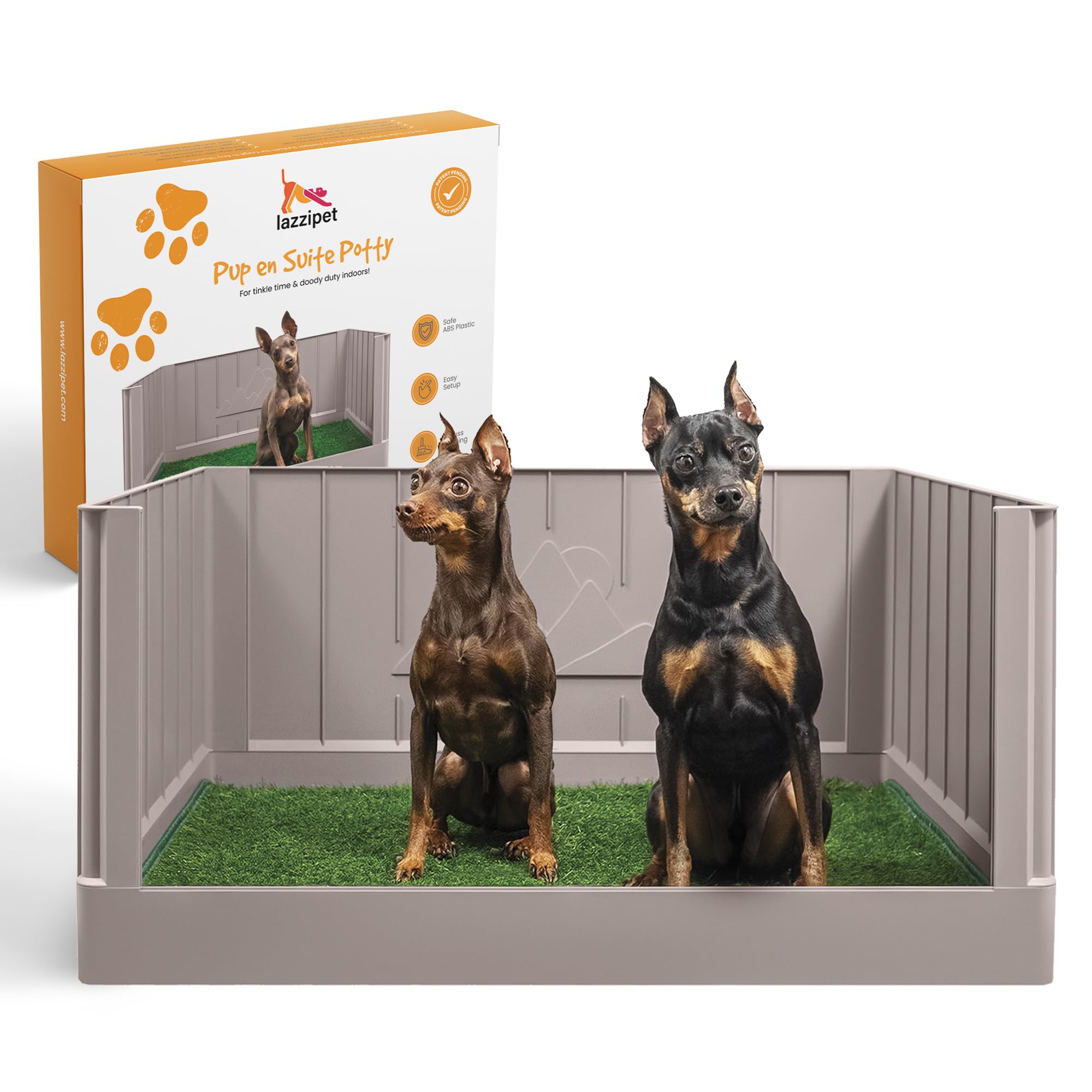 LAZZIPET Pup en Suite Potty: limpieza fácil y olores controlados