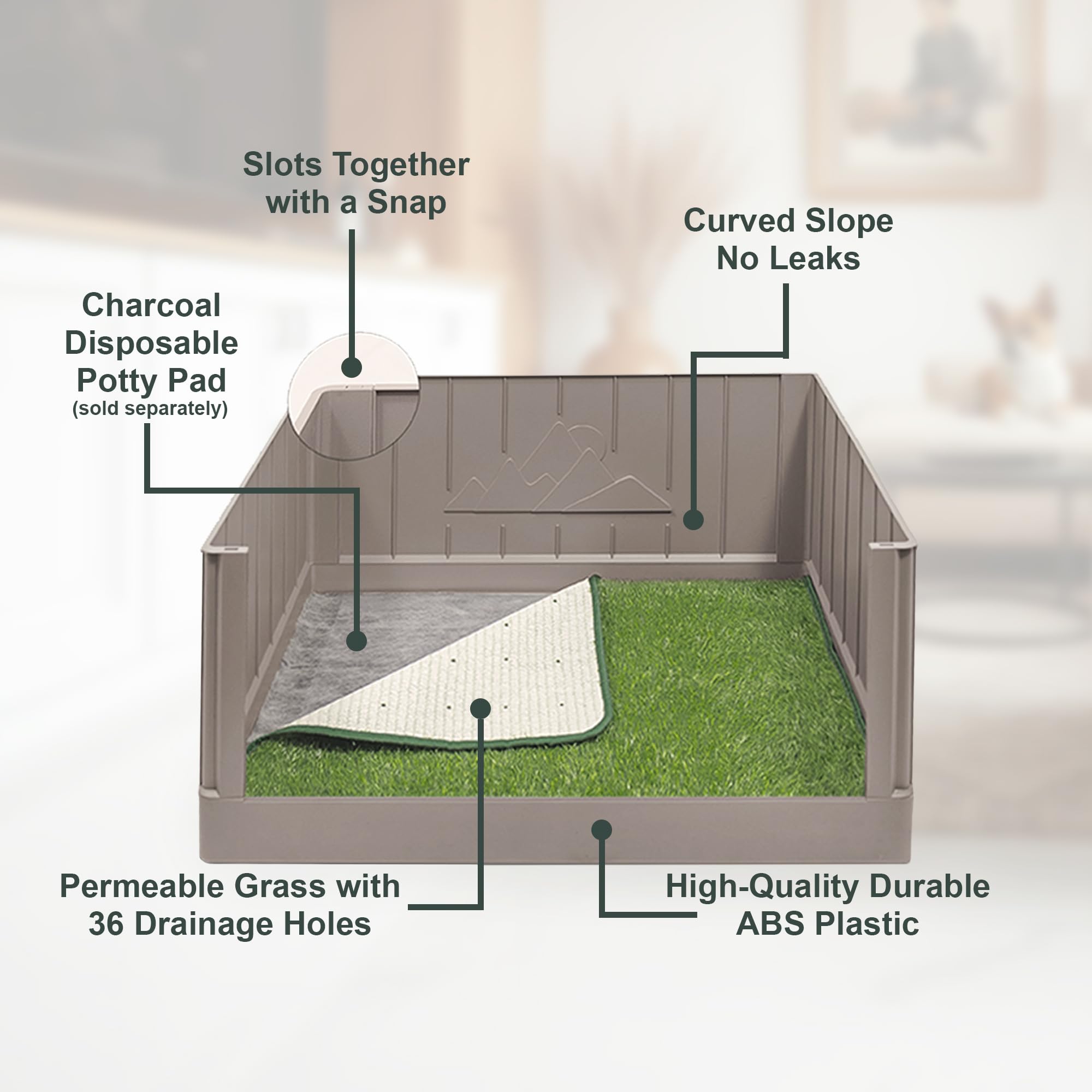 LAZZIPET Pup en Suite Potty: tapete de orina compatible con el sistema