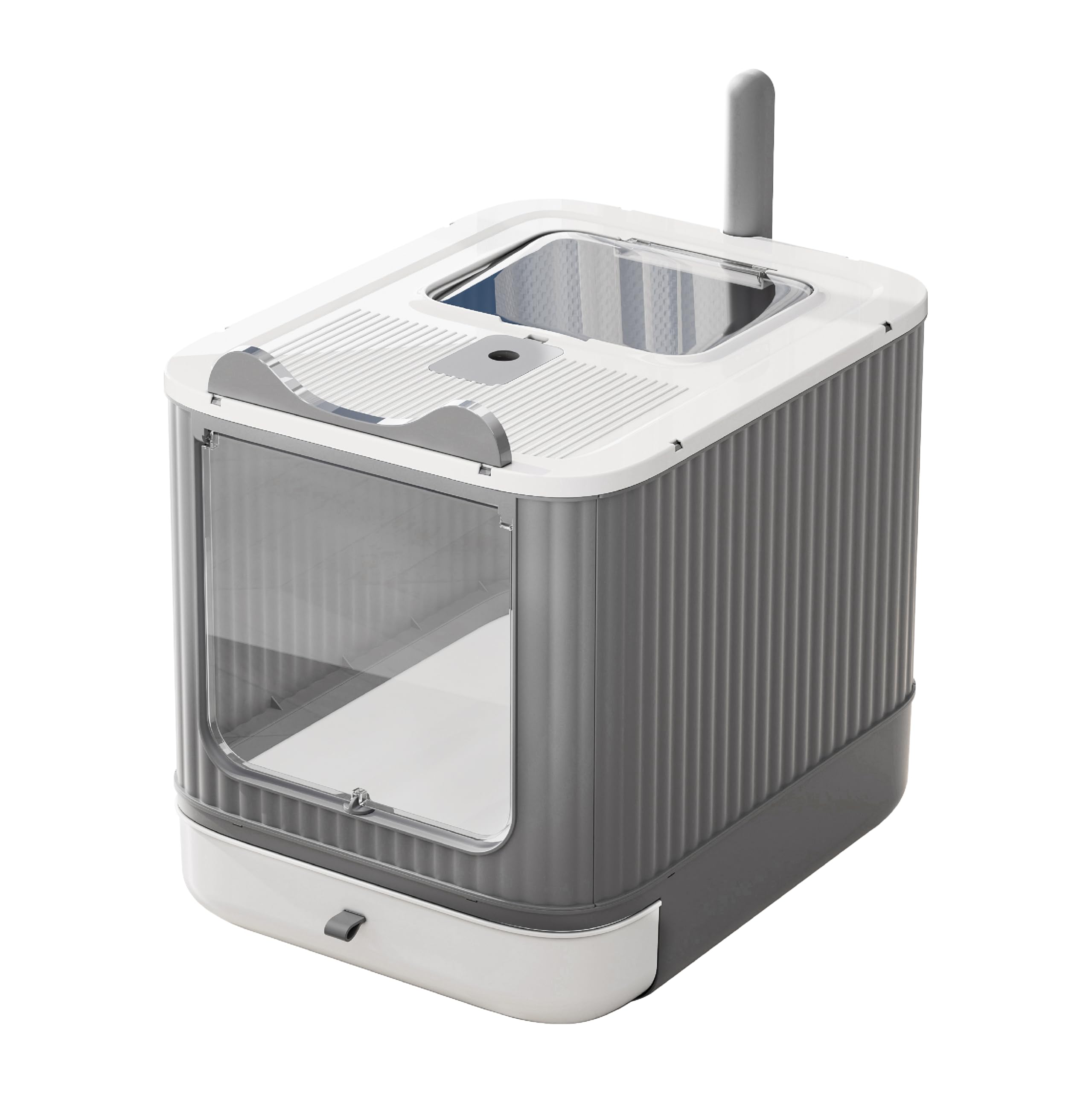LCZLBRRD caja de arena cerrada con tapa para mayor privacidad.