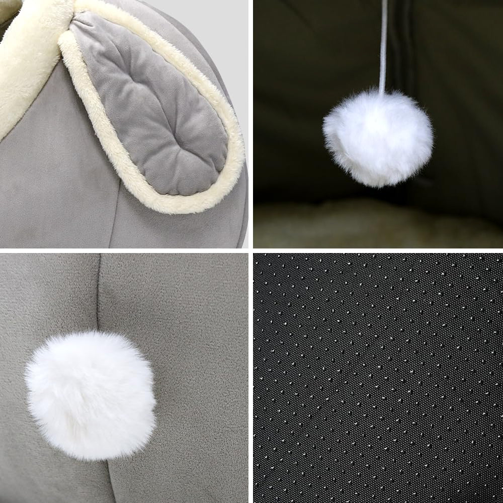 Cama cueva Lcybem con forro de microfibra, comodidad para cualquier clima.